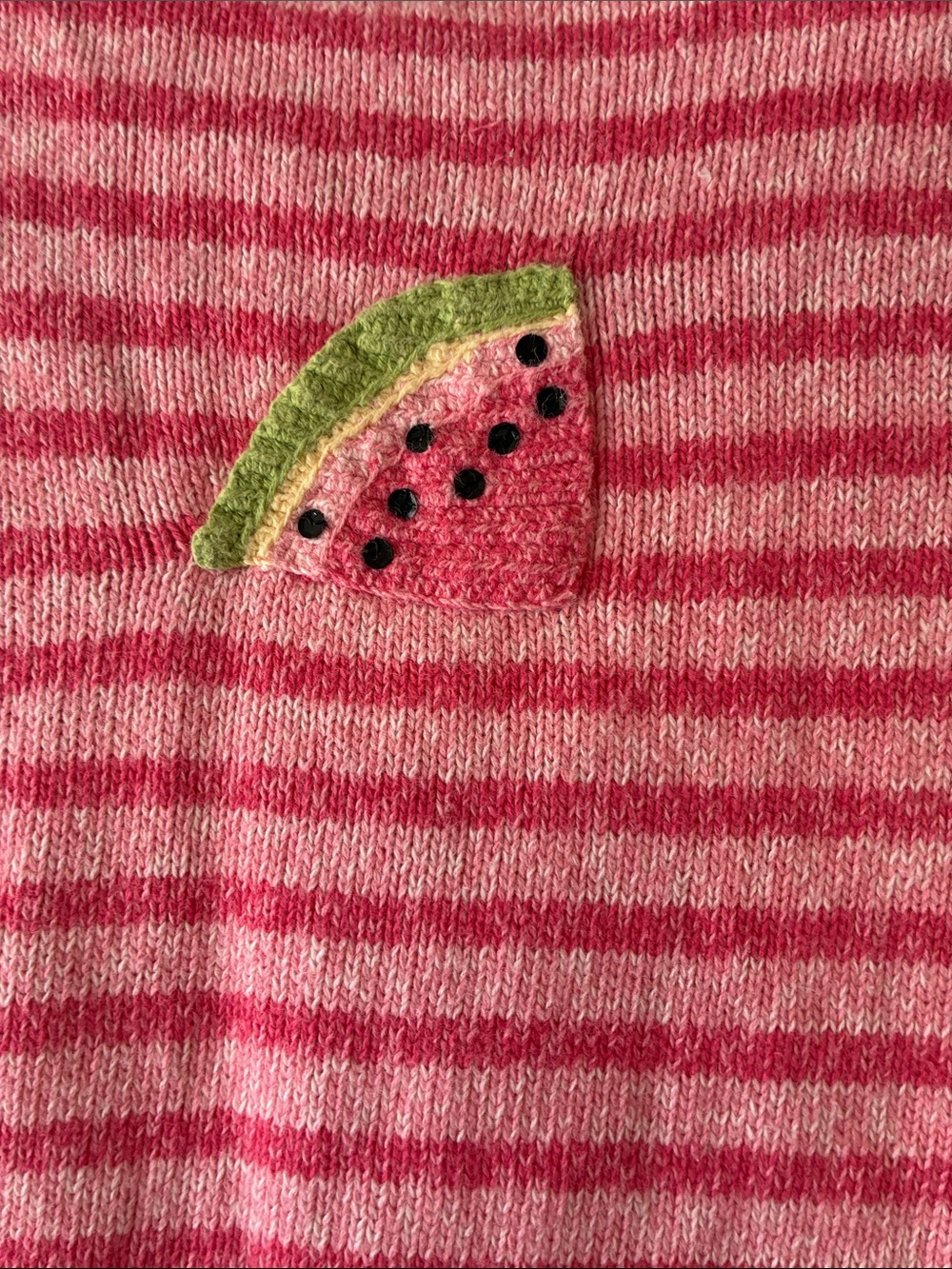 Christopher & Banks Pink Striped Short-Sleeve Cardigan with Watermelon Pockets - Picture 6 of 6